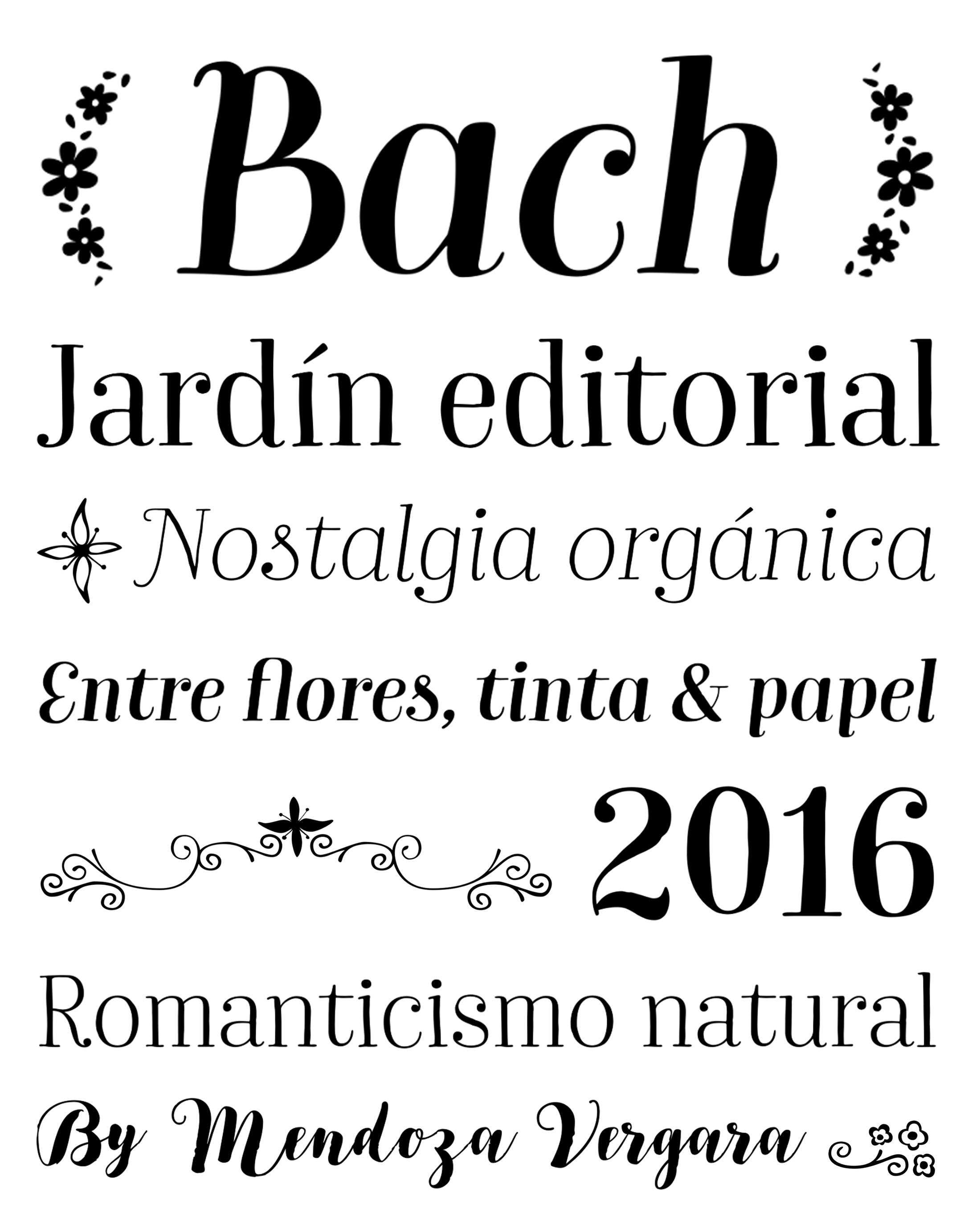 Muestra tipográfica: Bach