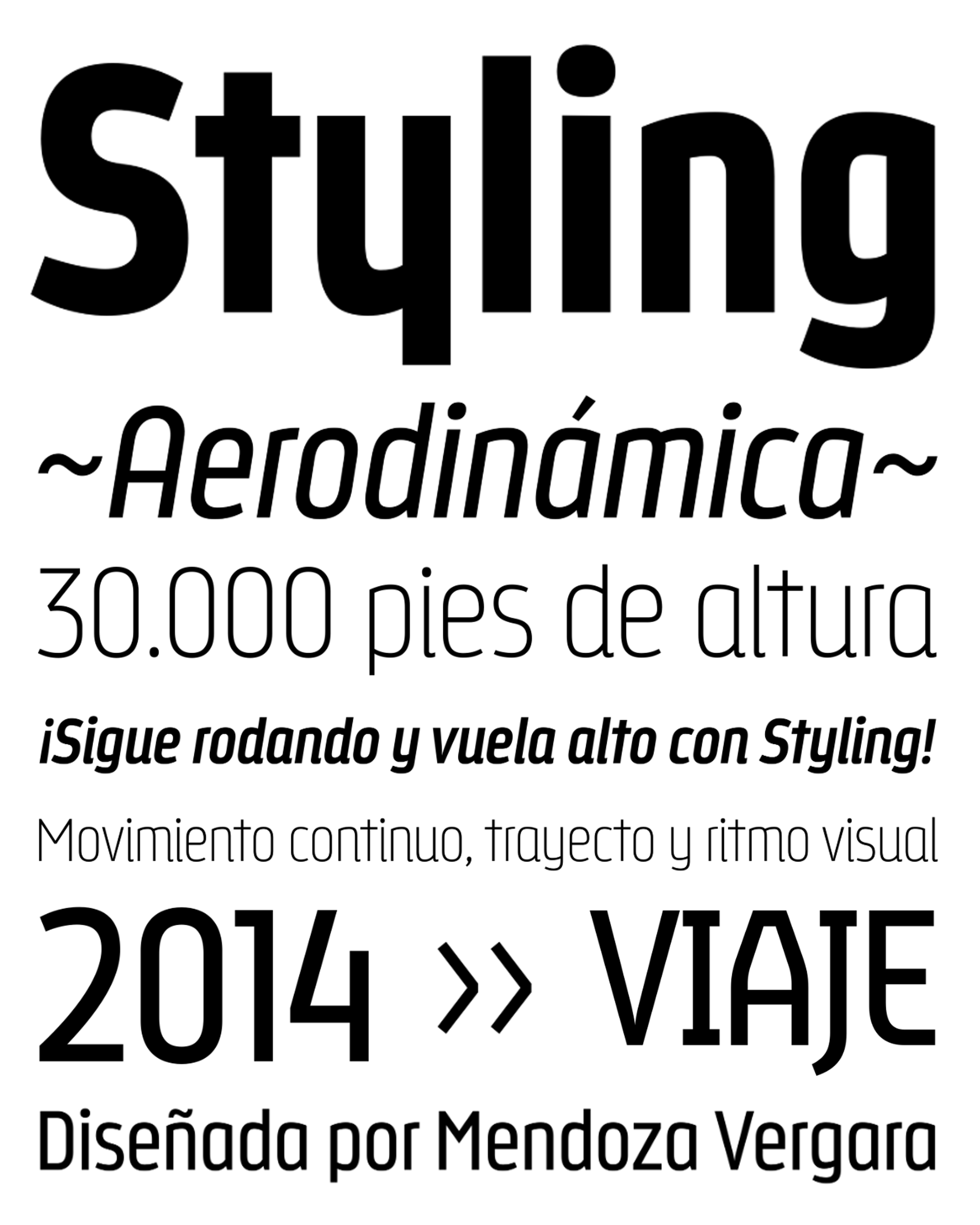 Muestra tipográfica: Styling